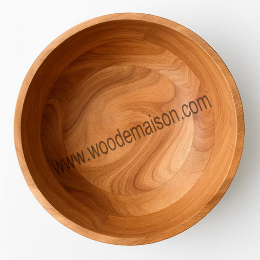 Serene Grain Wooden Bowl
