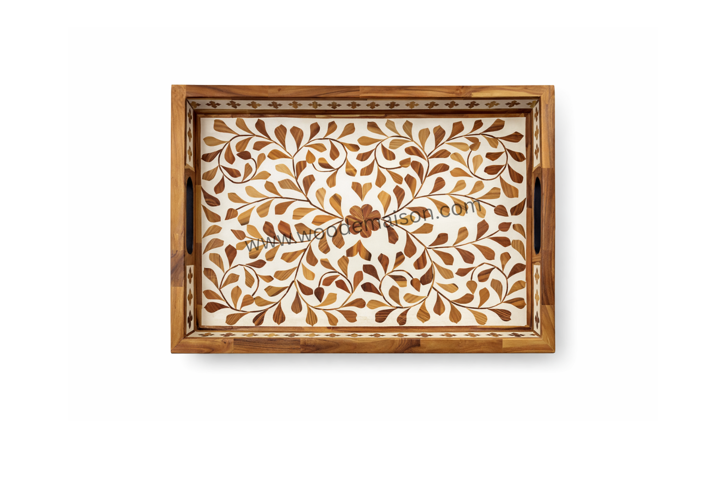 Floral Heritage Inlay Serving Tray
