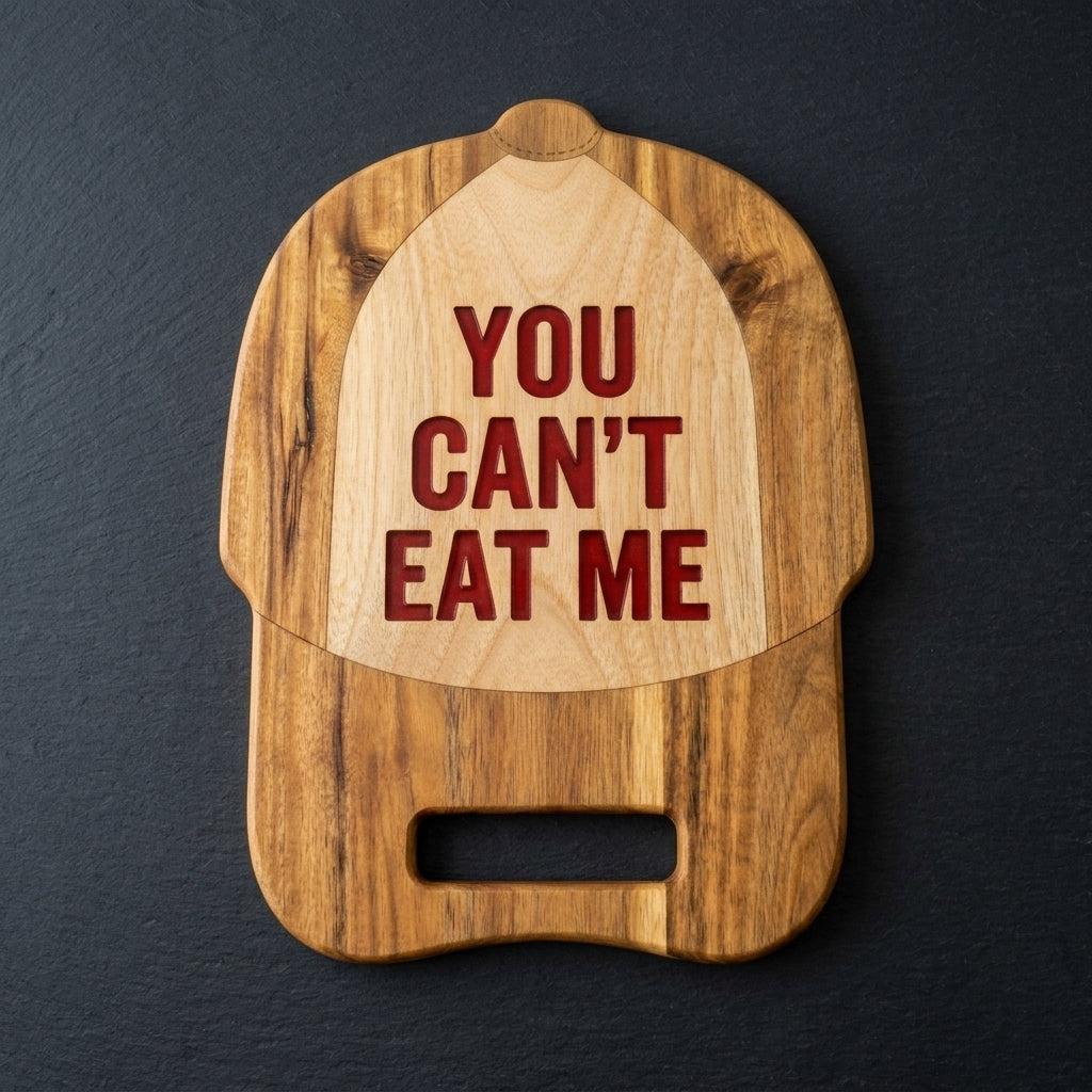 Baseball Cap Shaped Mango Wood Chopping & Serving Board