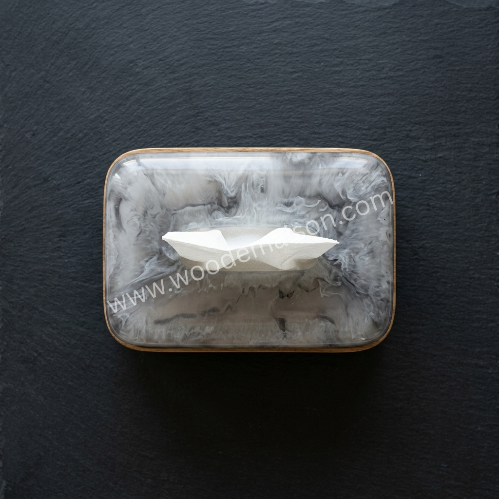 Mist Marble Tissue Holder