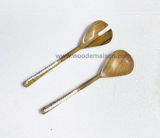 Ivory Weave Salad Server Set | WD-SF1006