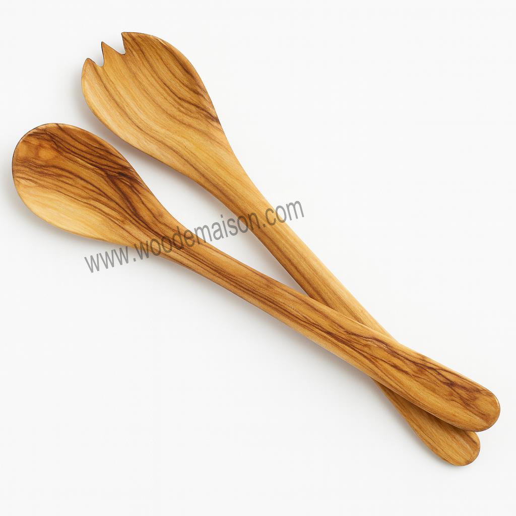 Olive Crest Wooden Salad Server Set”