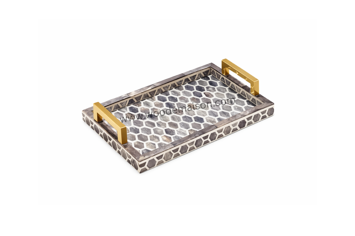 Luxe Geo Inlay Decorative Serving Tray | WT-1005