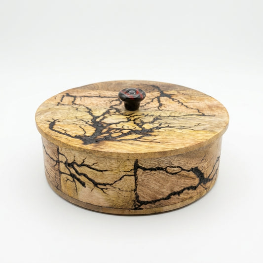 Handcrafted Lichtenberg Fractal Burn Wood Keepsake Box