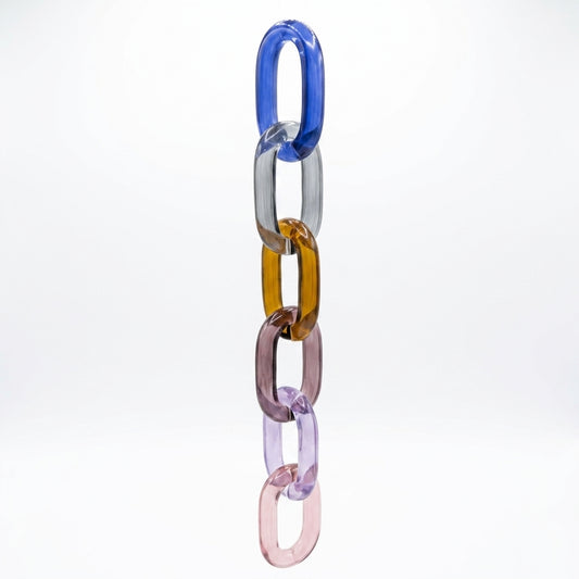 Handcast Resin Oval Link Decorative Chain 8 Link Wall Accent